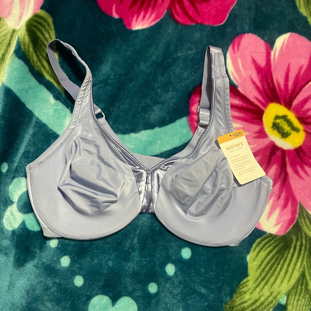 Warner's Women's Light Blue Bra